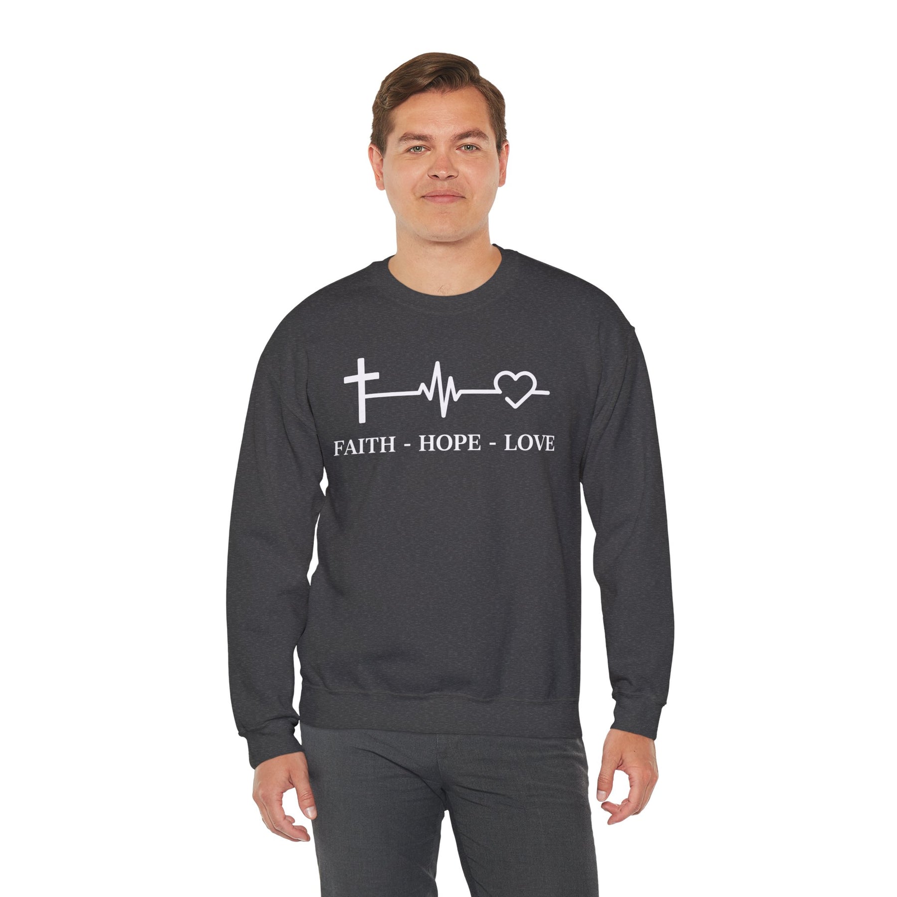 Faith Hope and Love Unisex Heavy Blend™ Crewneck Sweatshirt