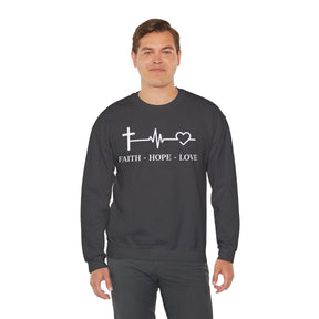 Faith Hope and Love Unisex Heavy Blend™ Crewneck Sweatshirt