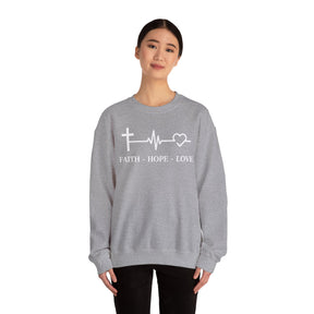 Faith Hope and Love Unisex Heavy Blend™ Crewneck Sweatshirt