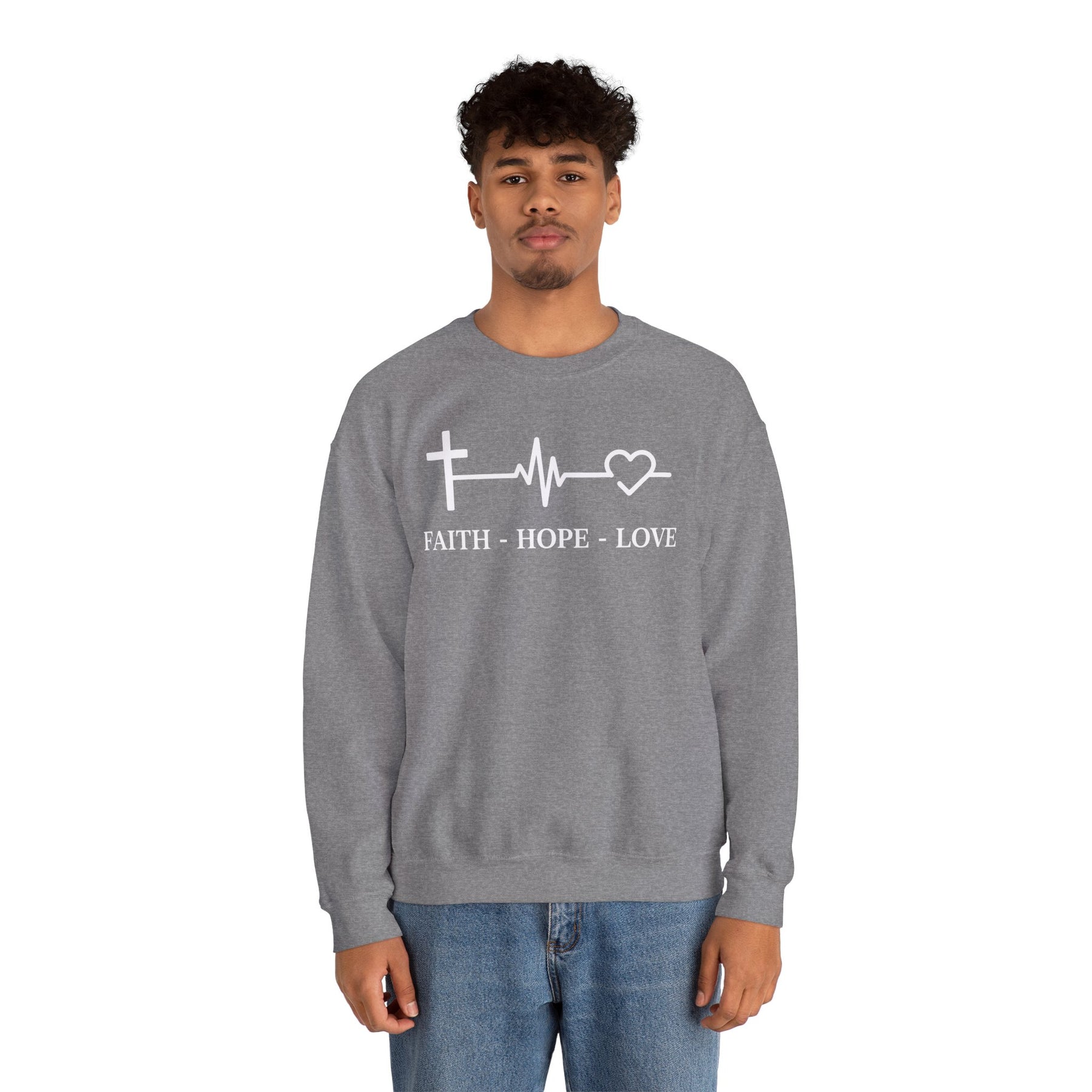 Faith Hope and Love Unisex Heavy Blend™ Crewneck Sweatshirt