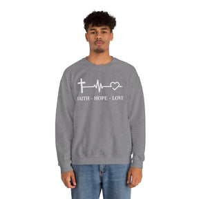 Faith Hope and Love Unisex Heavy Blend™ Crewneck Sweatshirt