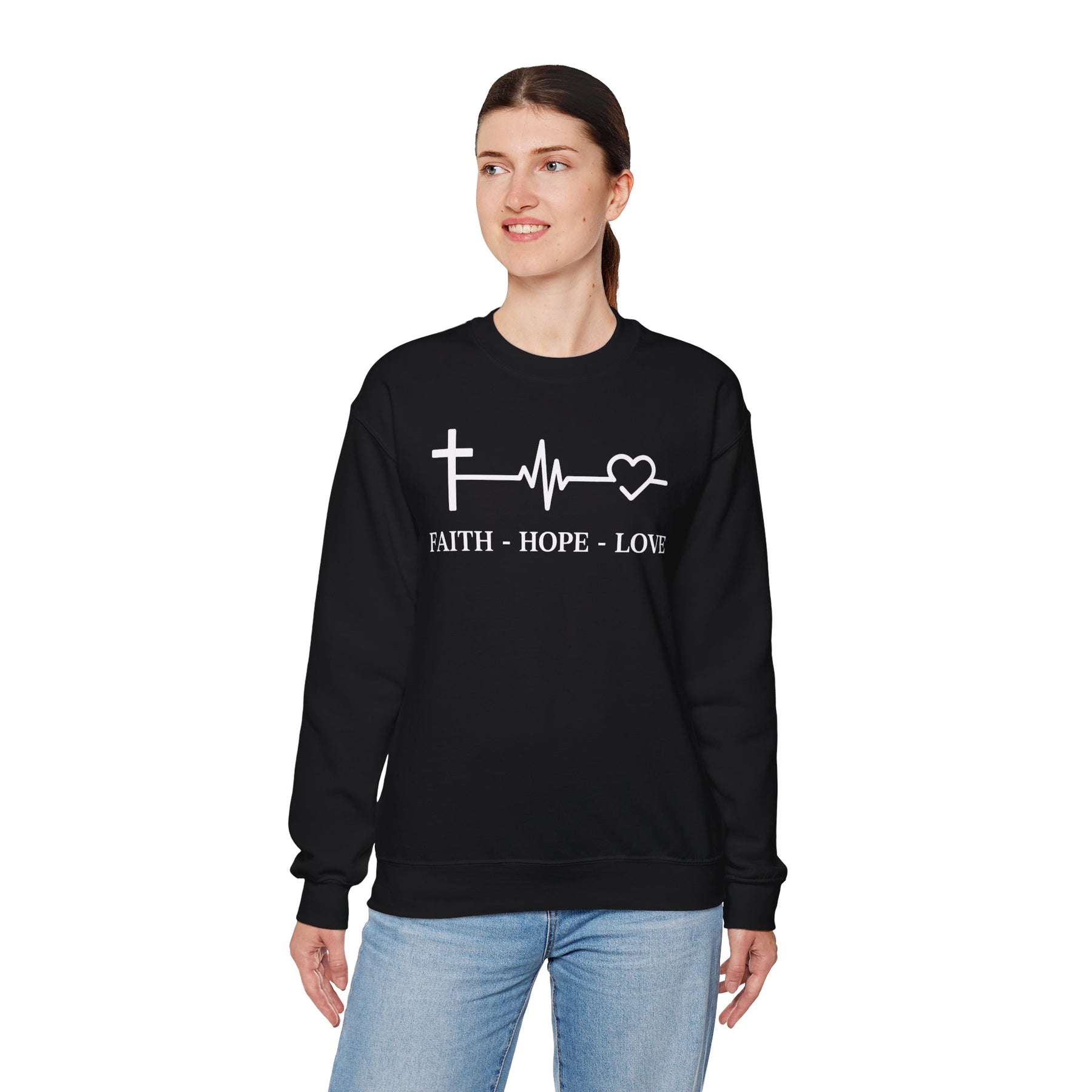 Faith Hope and Love Unisex Heavy Blend™ Crewneck Sweatshirt