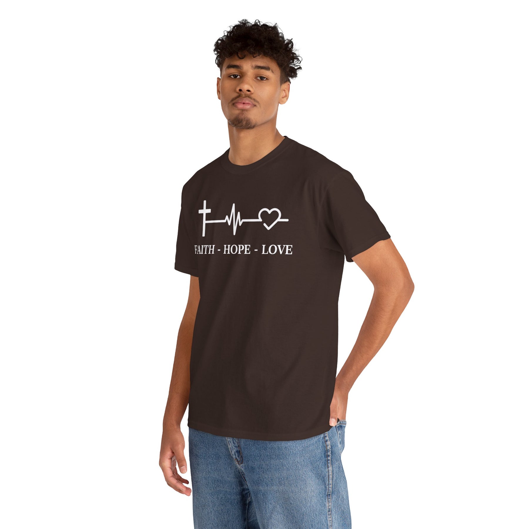 Faith Hope and Love Unisex Heavy Cotton Tee