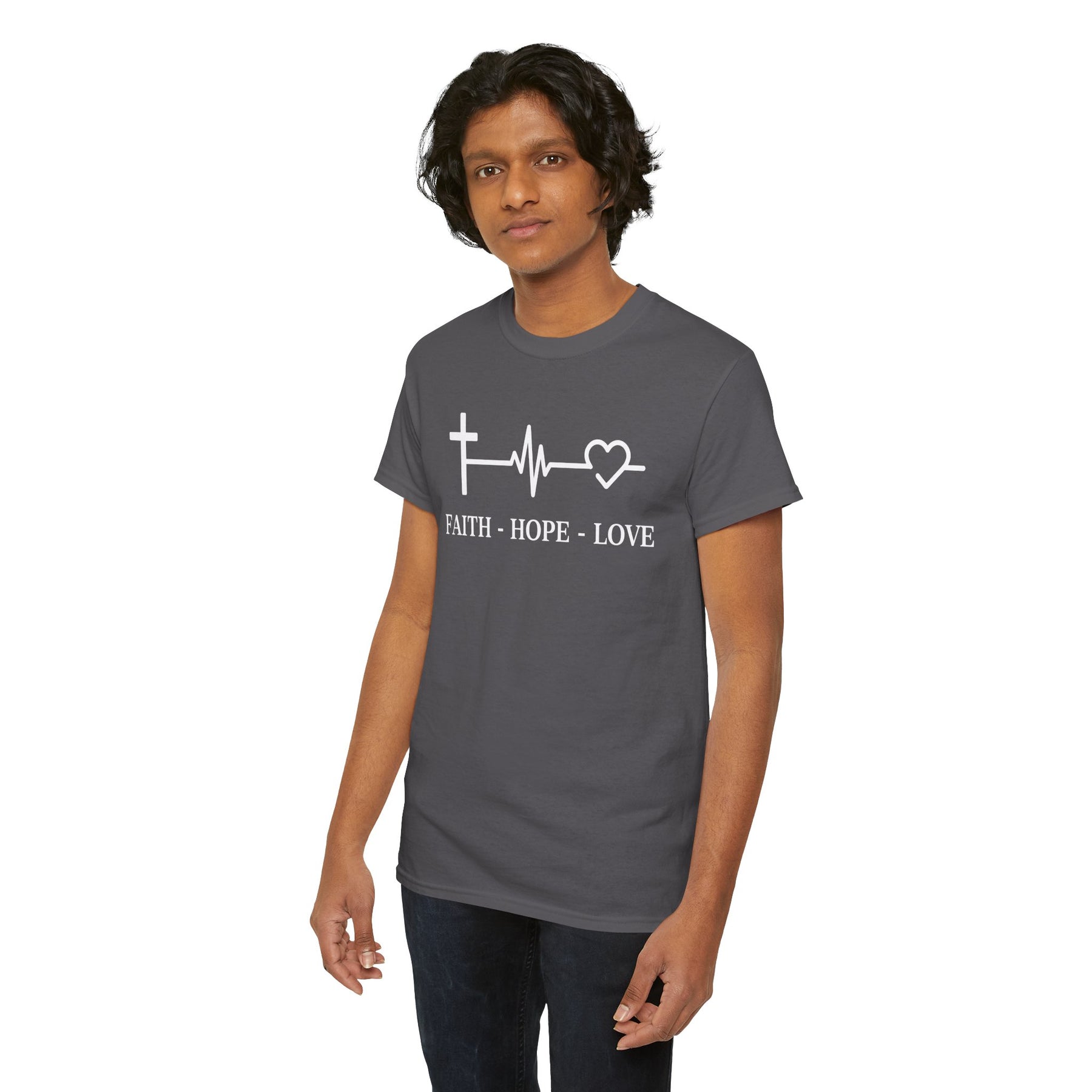 Faith Hope and Love Unisex Heavy Cotton Tee