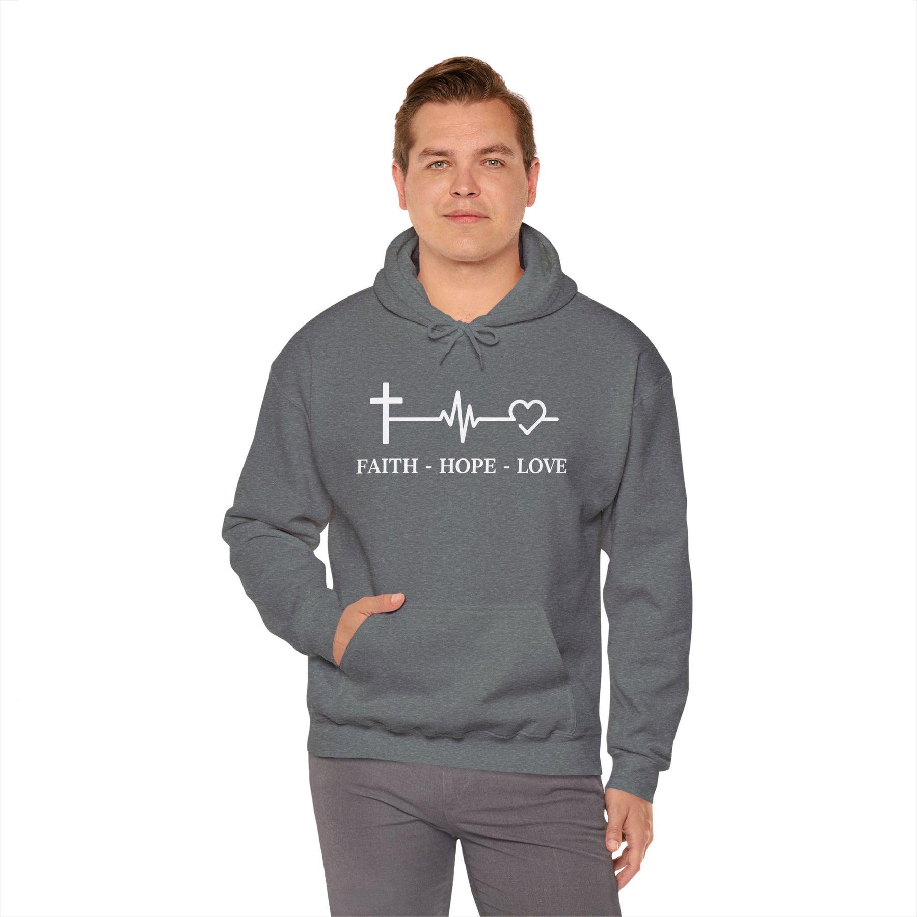 Faith Hope and Love Unisex Heavy Blend™ Hooded Sweatshirt