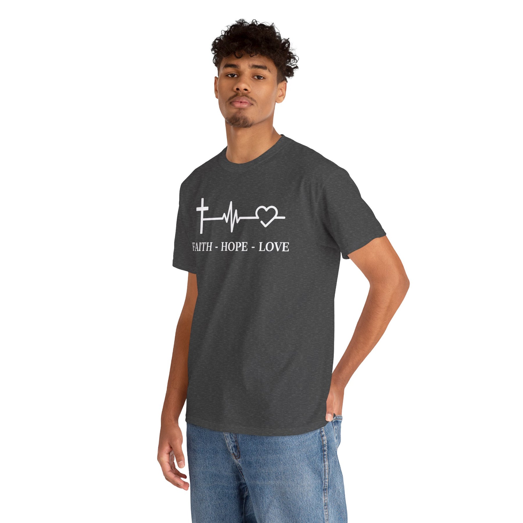 Faith Hope and Love Unisex Heavy Cotton Tee