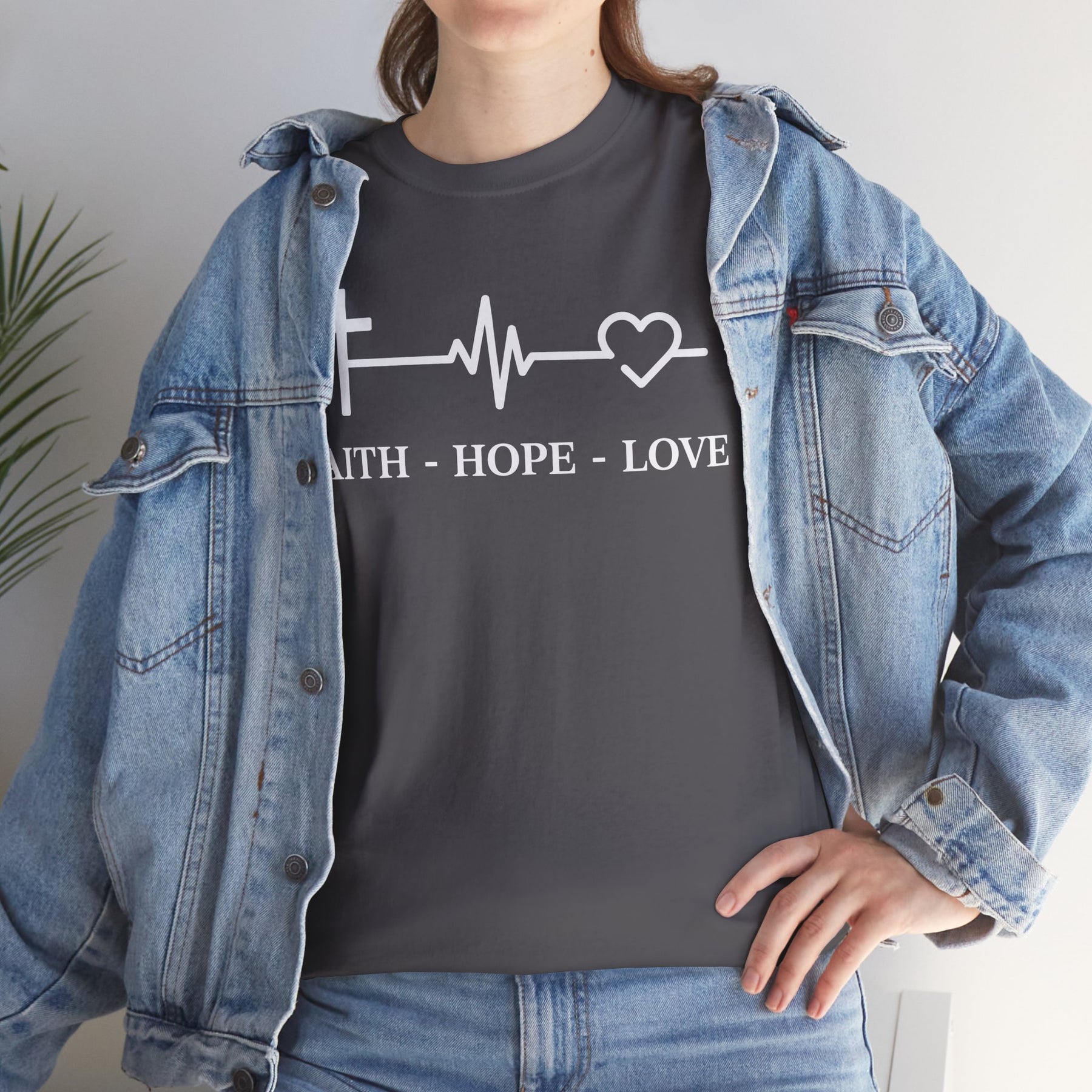 Faith Hope and Love Unisex Heavy Cotton Tee