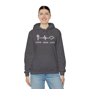 Faith Hope and Love Unisex Heavy Blend™ Hooded Sweatshirt