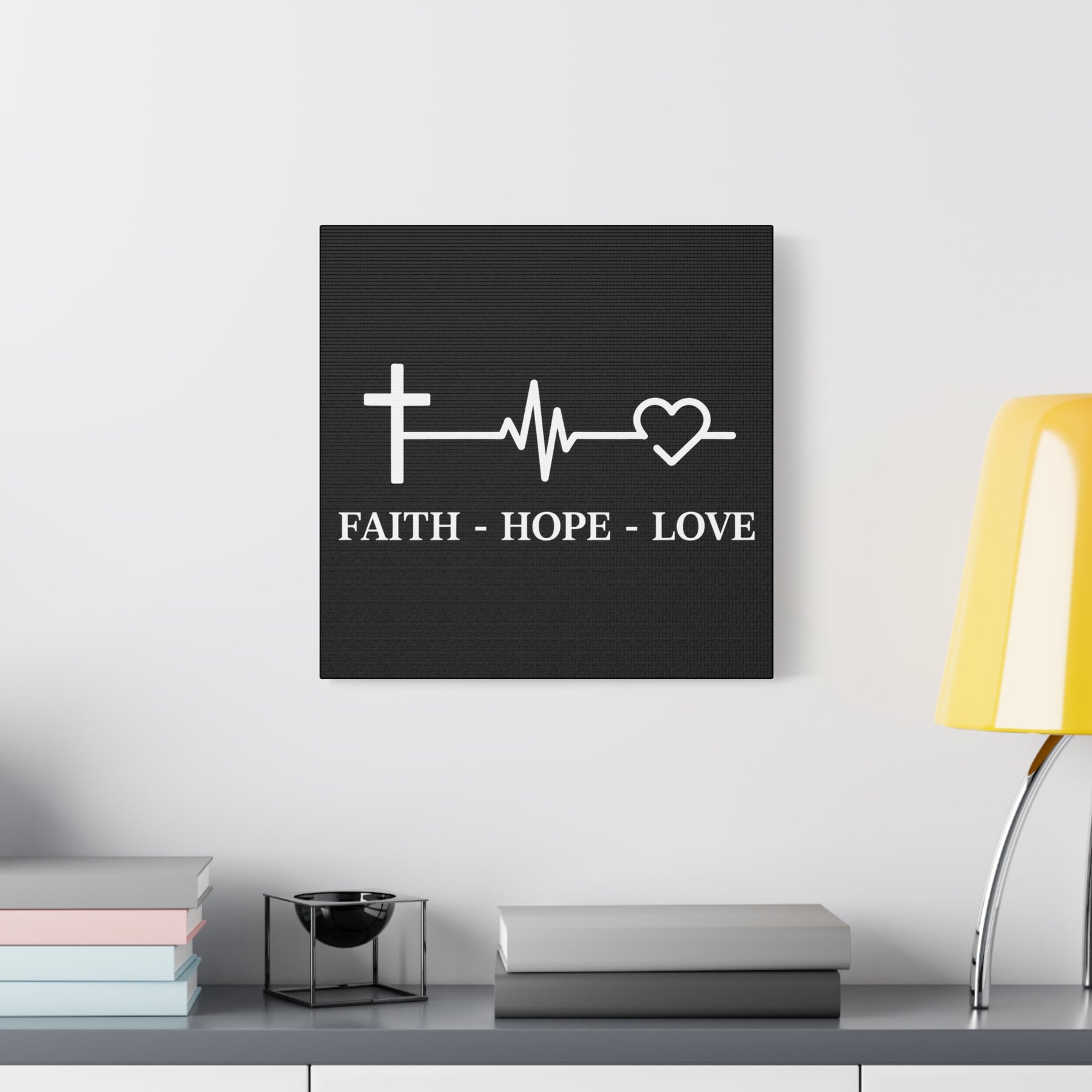 Faith Hope Love Matte Canvas, Stretched, 1.25"