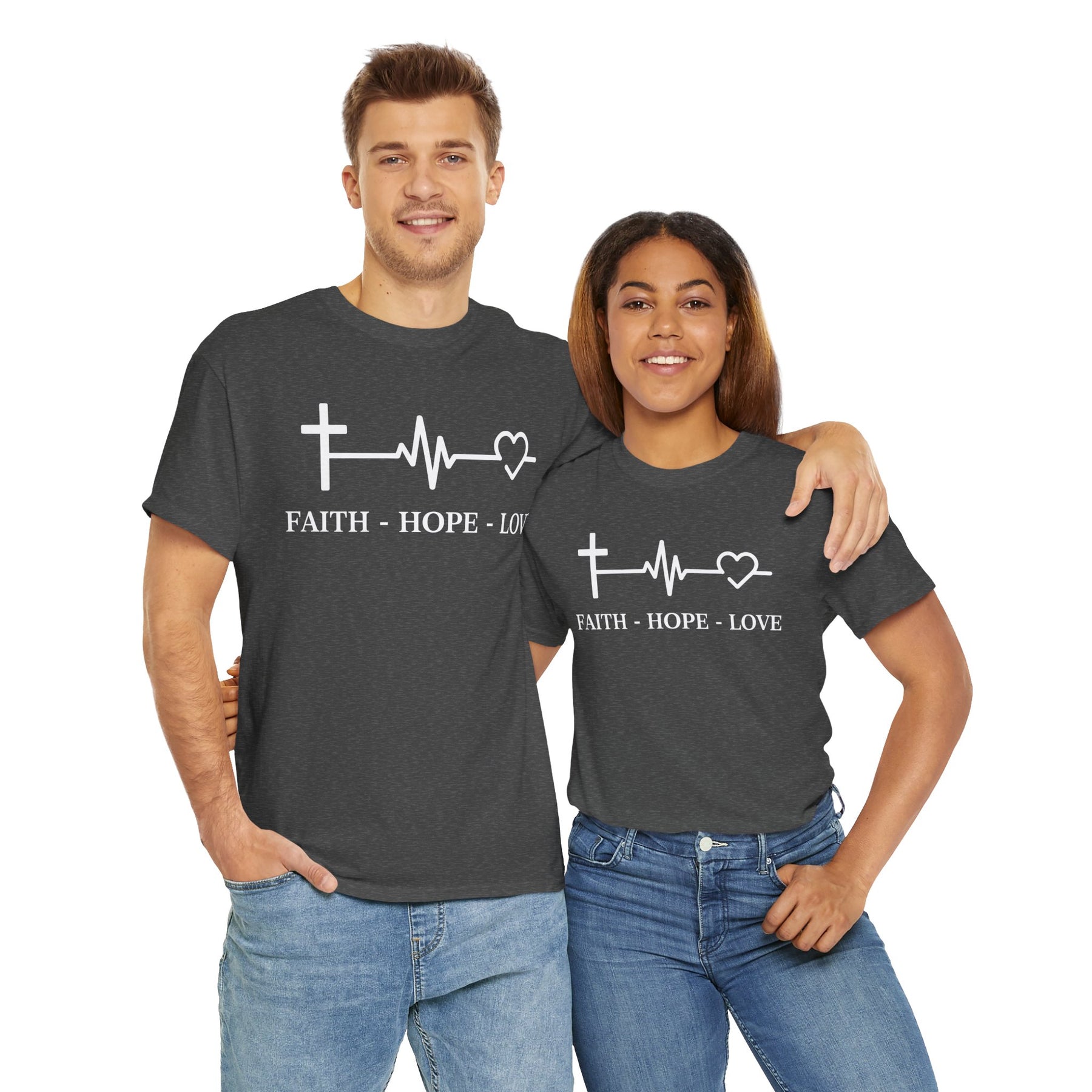 Faith Hope and Love Unisex Heavy Cotton Tee