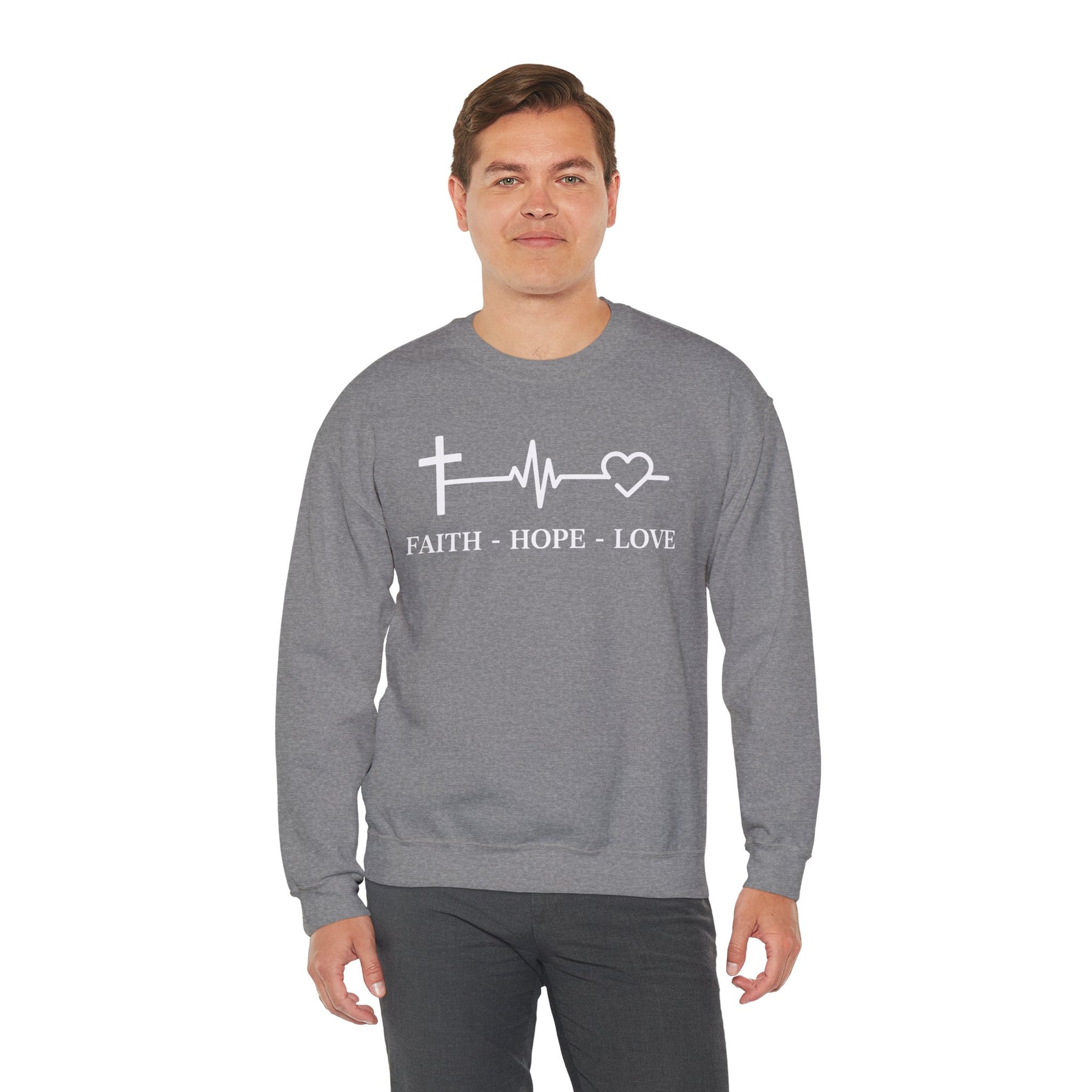 Faith Hope and Love Unisex Heavy Blend™ Crewneck Sweatshirt