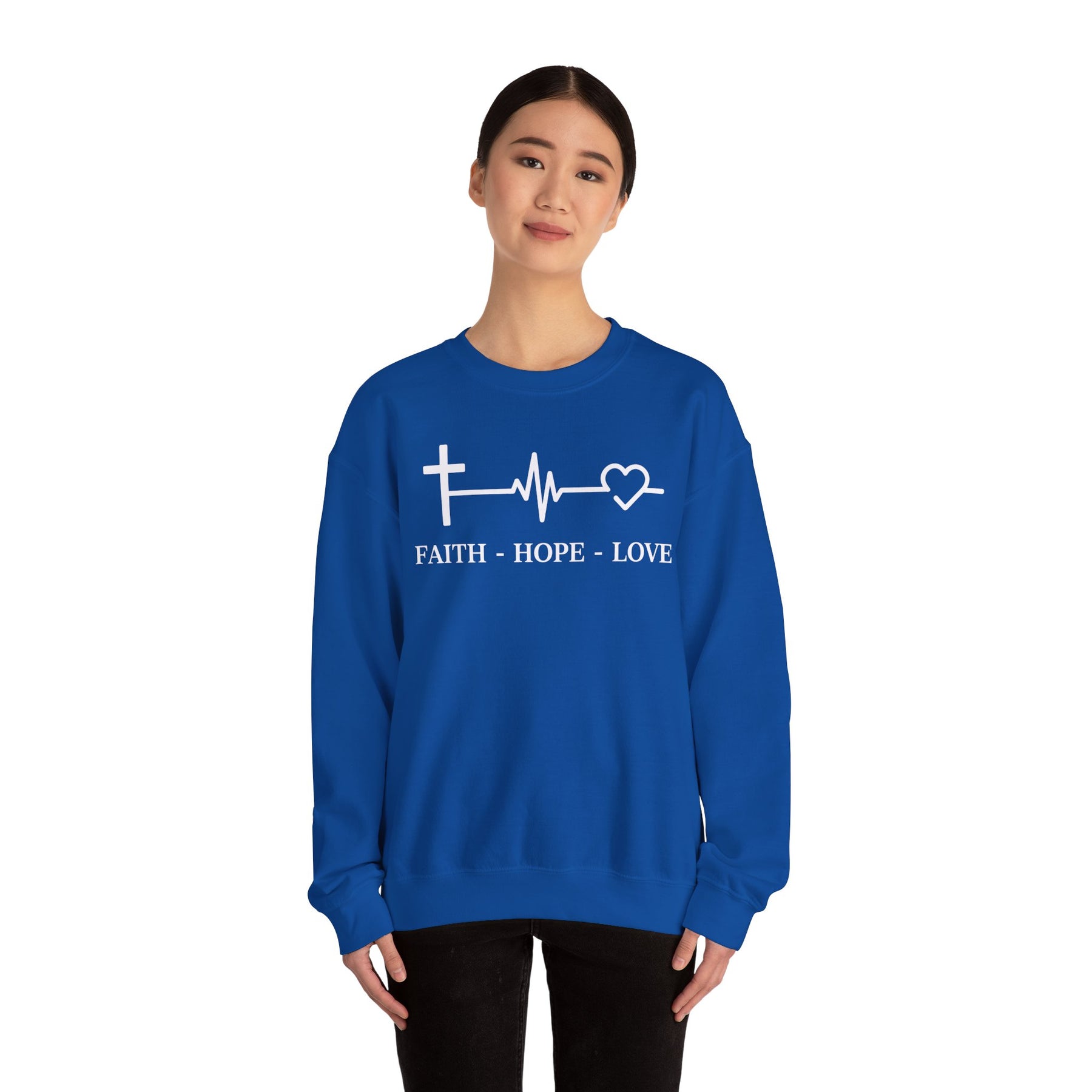 Faith Hope and Love Unisex Heavy Blend™ Crewneck Sweatshirt