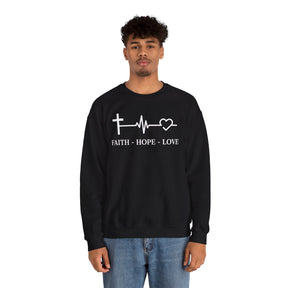 Faith Hope and Love Unisex Heavy Blend™ Crewneck Sweatshirt