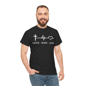 Faith Hope and Love Unisex Heavy Cotton Tee