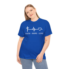 Faith Hope and Love Unisex Heavy Cotton Tee