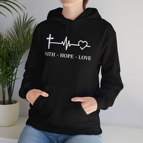 Faith Hope and Love Unisex Heavy Blend™ Hooded Sweatshirt