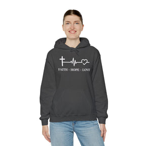 Faith Hope and Love Unisex Heavy Blend™ Hooded Sweatshirt