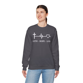 Faith Hope and Love Unisex Heavy Blend™ Crewneck Sweatshirt