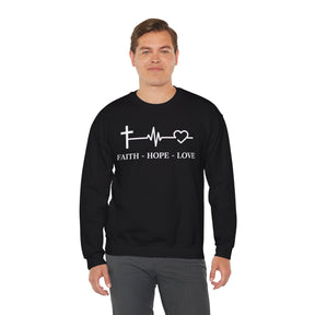 Faith Hope and Love Unisex Heavy Blend™ Crewneck Sweatshirt