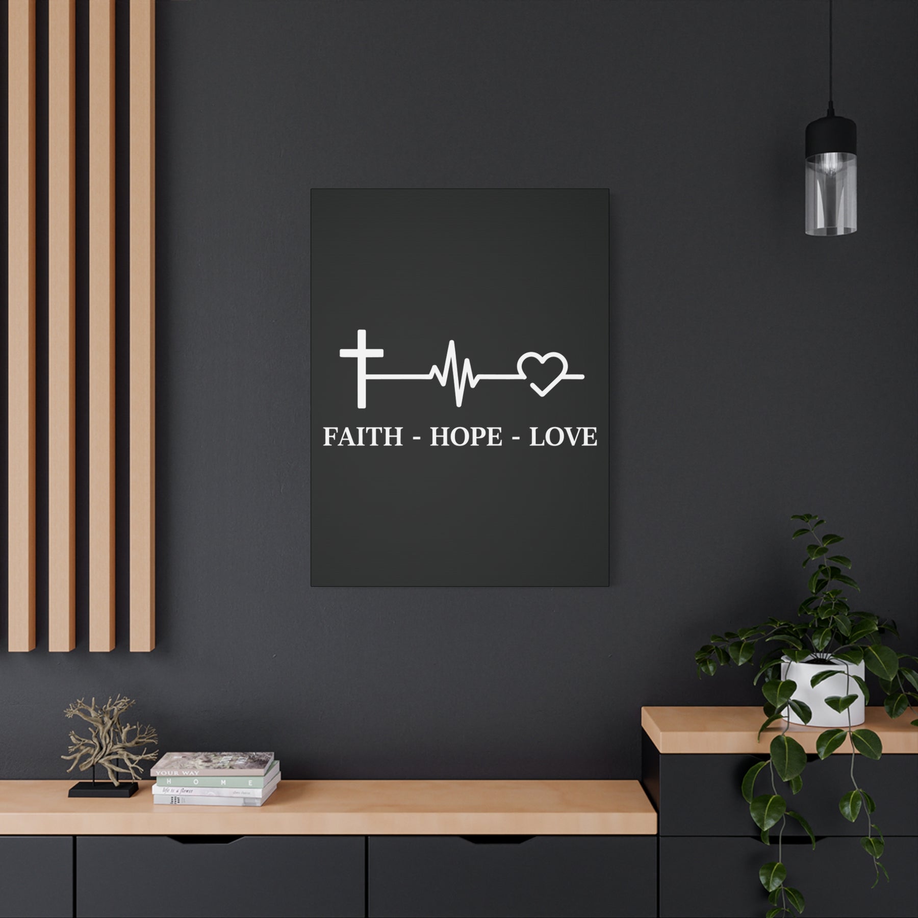 Faith Hope Love Matte Canvas, Stretched, 1.25"