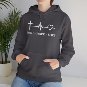 Faith Hope and Love Unisex Heavy Blend™ Hooded Sweatshirt