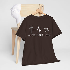 Faith Hope and Love Unisex Heavy Cotton Tee