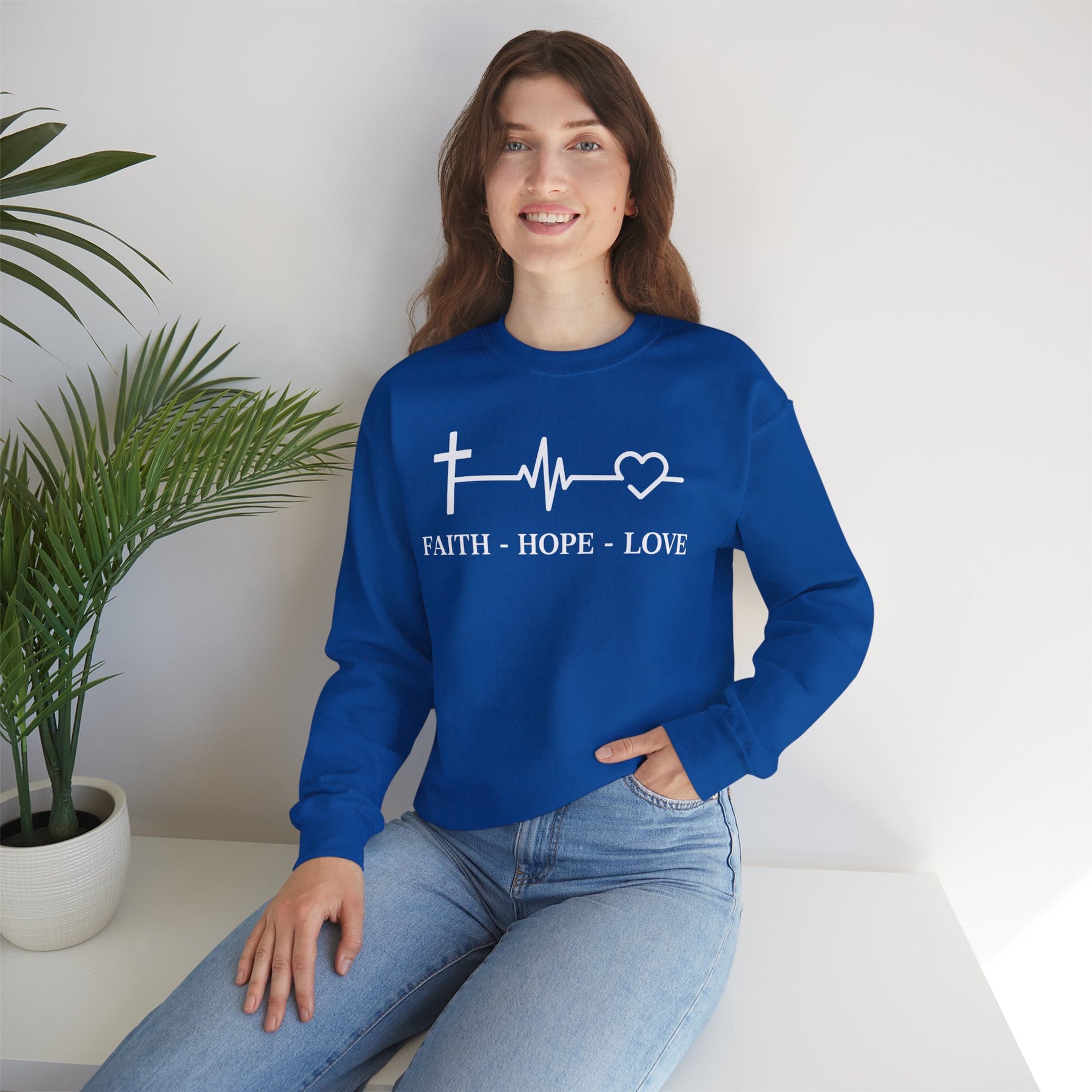 Faith Hope and Love Unisex Heavy Blend™ Crewneck Sweatshirt