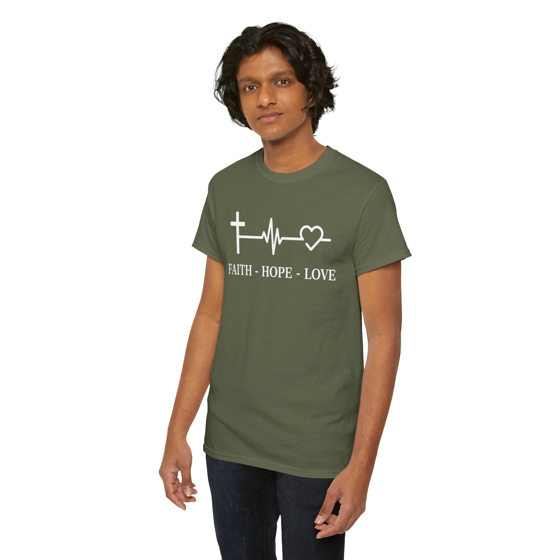 Faith Hope and Love Unisex Heavy Cotton Tee