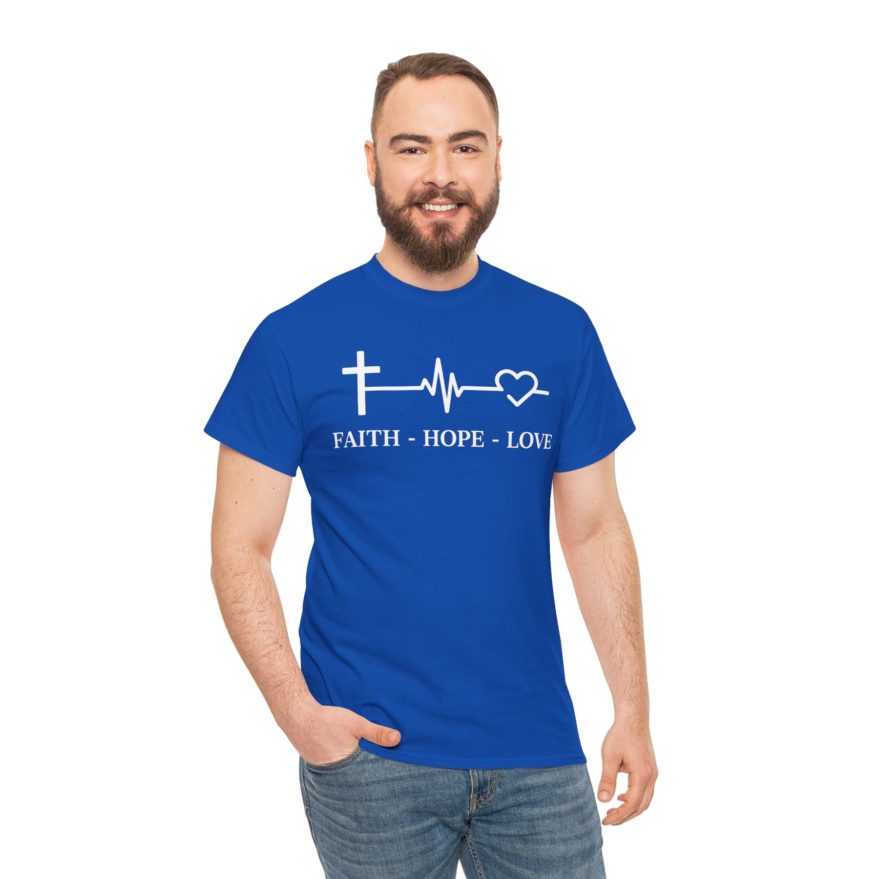 Faith Hope and Love Unisex Heavy Cotton Tee