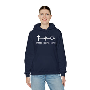 Faith Hope and Love Unisex Heavy Blend™ Hooded Sweatshirt