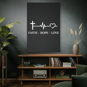 Faith Hope Love Matte Canvas, Stretched, 1.25"