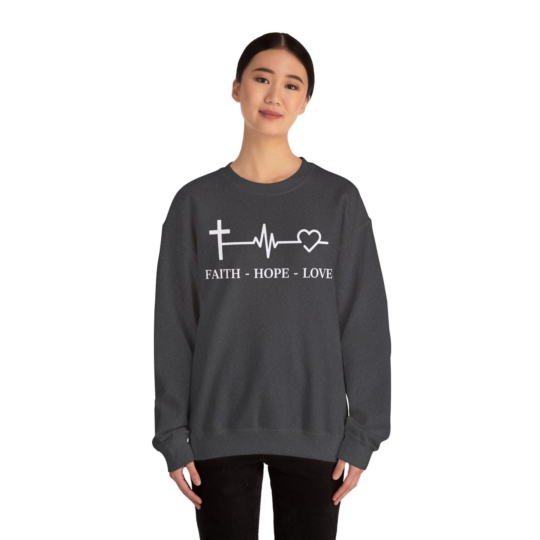 Faith Hope and Love Unisex Heavy Blend™ Crewneck Sweatshirt