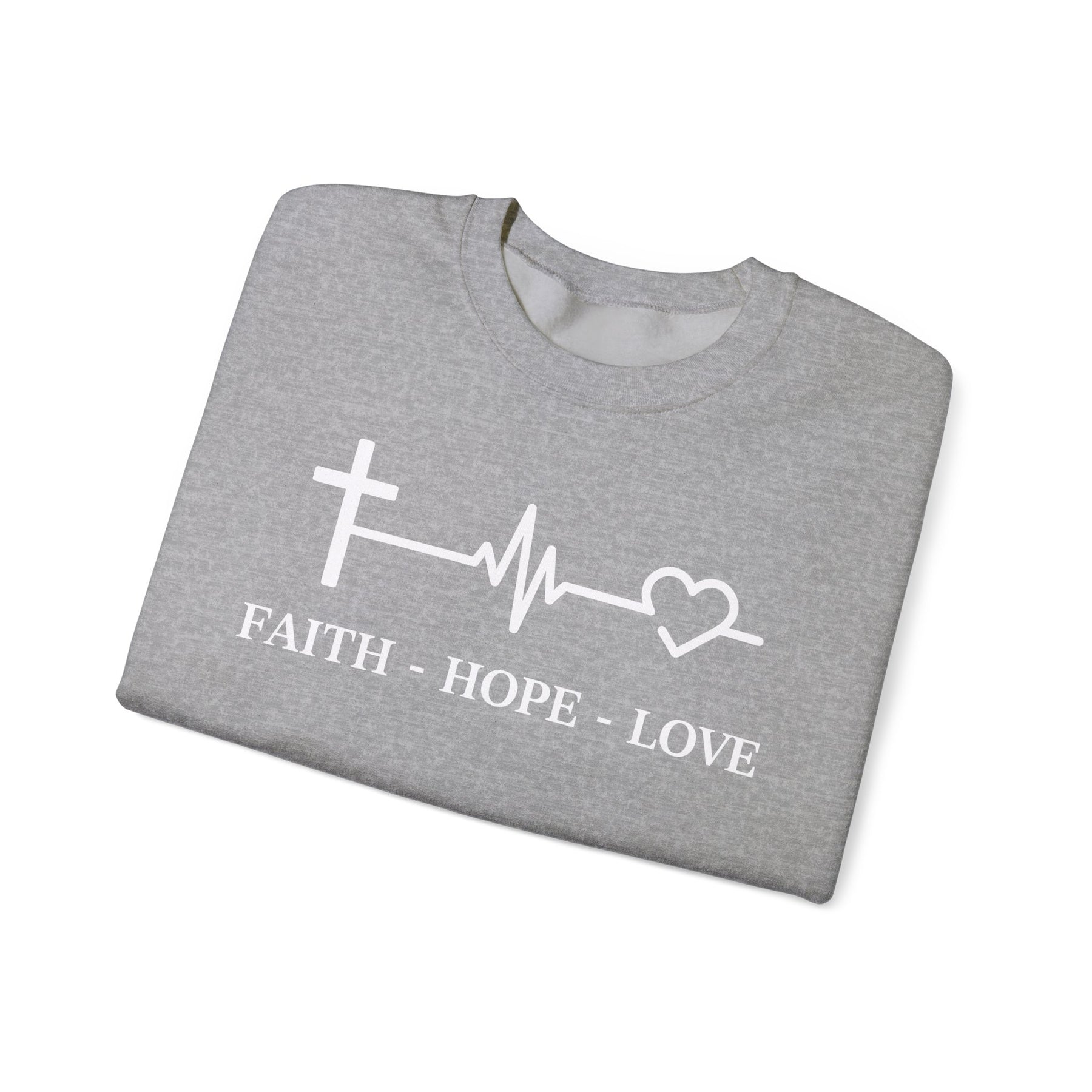 Faith Hope and Love Unisex Heavy Blend™ Crewneck Sweatshirt