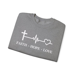 Faith Hope and Love Unisex Heavy Blend™ Crewneck Sweatshirt