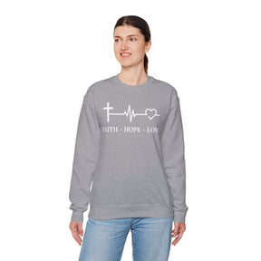 Faith Hope and Love Unisex Heavy Blend™ Crewneck Sweatshirt