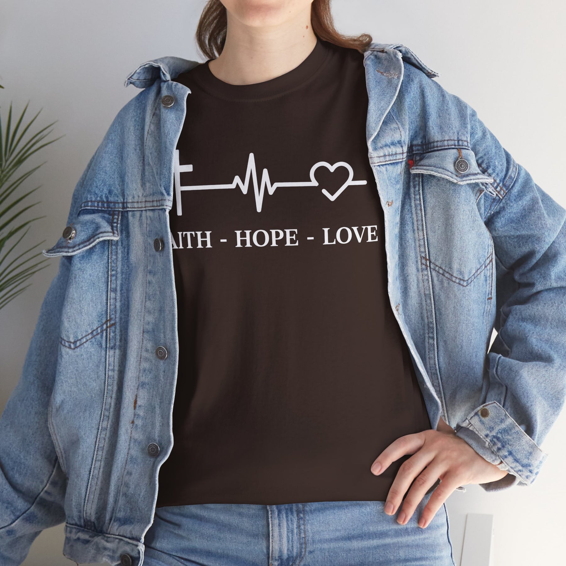 Faith Hope and Love Unisex Heavy Cotton Tee