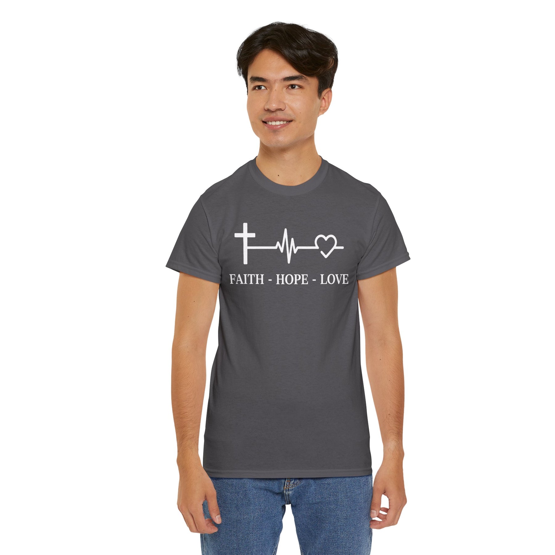 Faith Hope and Love Unisex Heavy Cotton Tee