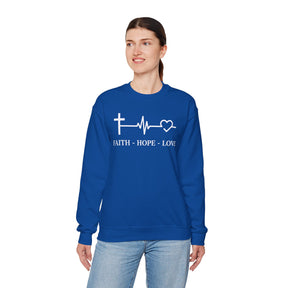 Faith Hope and Love Unisex Heavy Blend™ Crewneck Sweatshirt