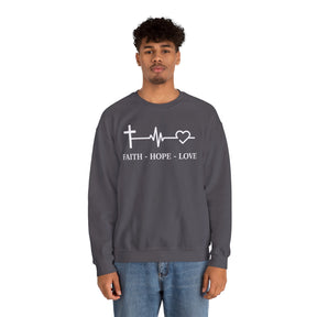 Faith Hope and Love Unisex Heavy Blend™ Crewneck Sweatshirt