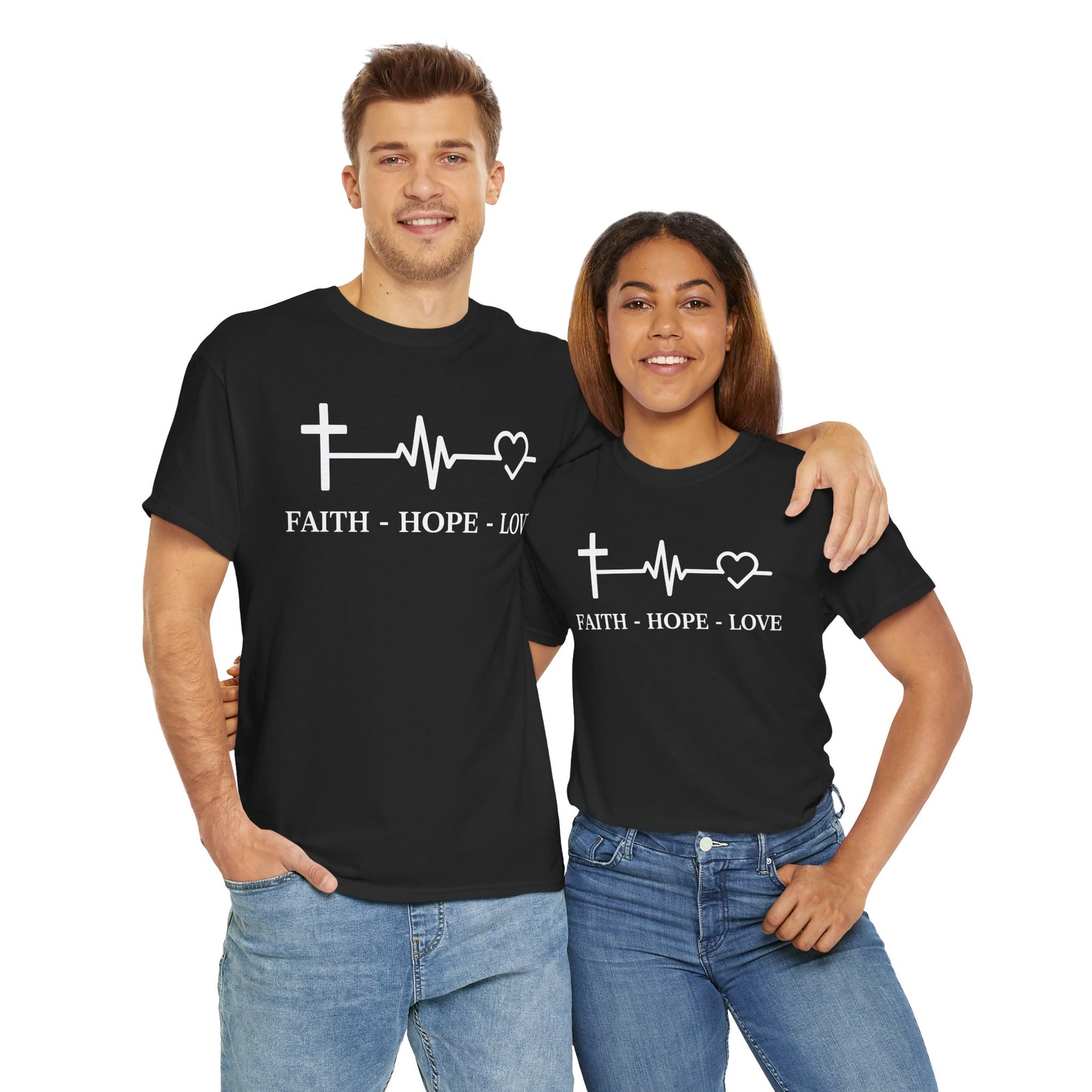 Faith Hope and Love Unisex Heavy Cotton Tee