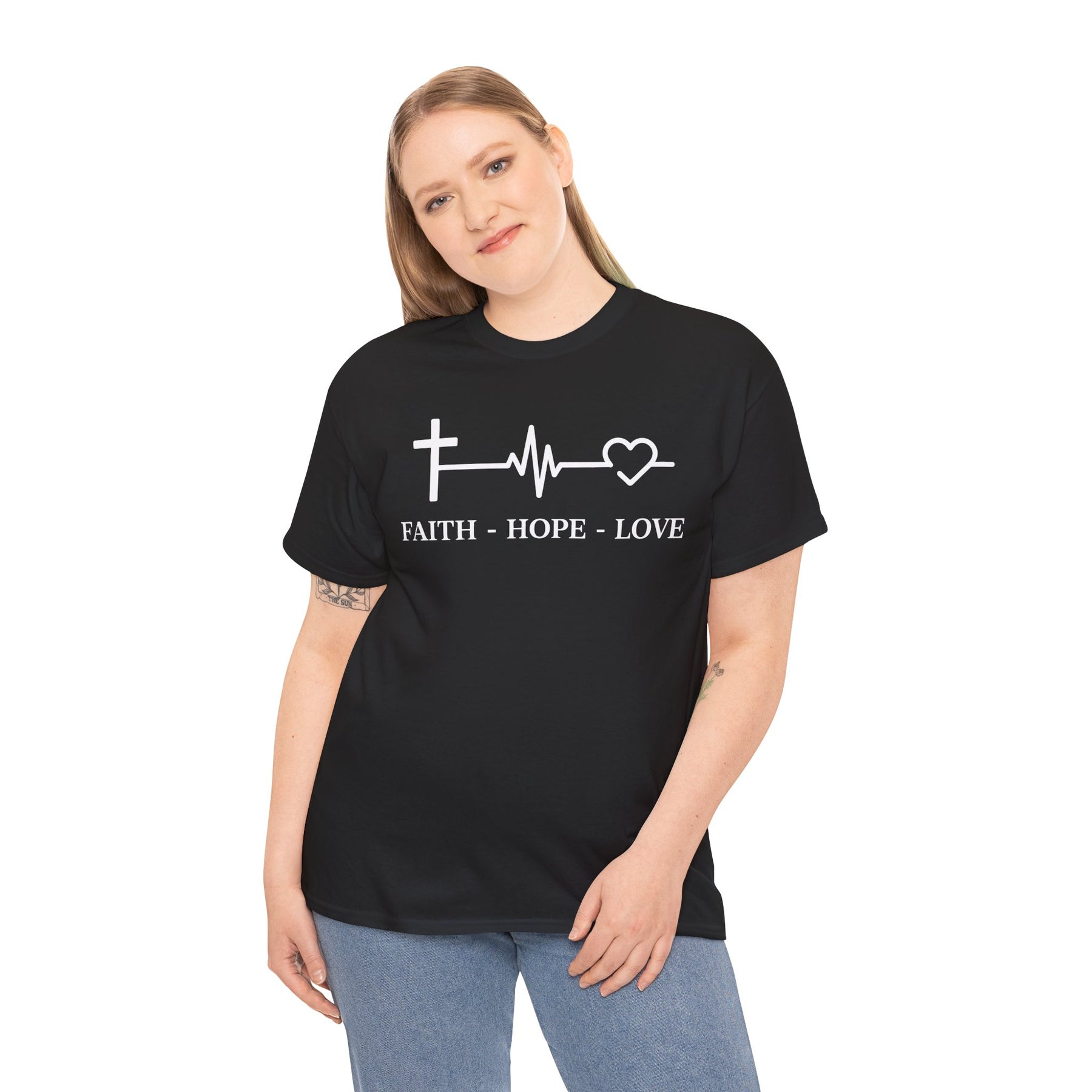 Faith Hope and Love Unisex Heavy Cotton Tee