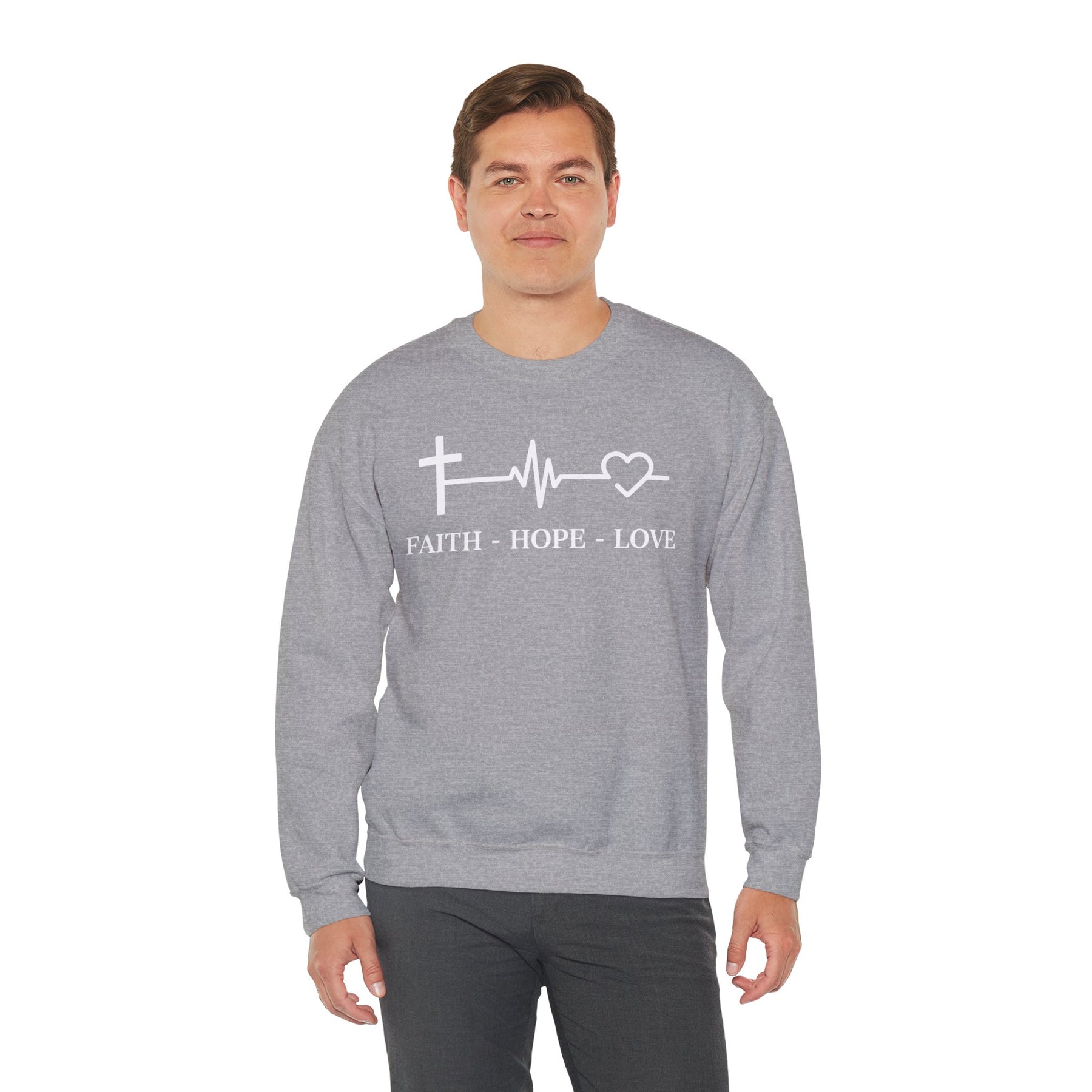 Faith Hope and Love Unisex Heavy Blend™ Crewneck Sweatshirt