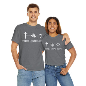 Faith Hope and Love Unisex Heavy Cotton Tee