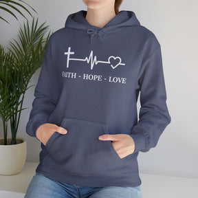 Faith Hope and Love Unisex Heavy Blend™ Hooded Sweatshirt