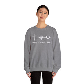 Faith Hope and Love Unisex Heavy Blend™ Crewneck Sweatshirt