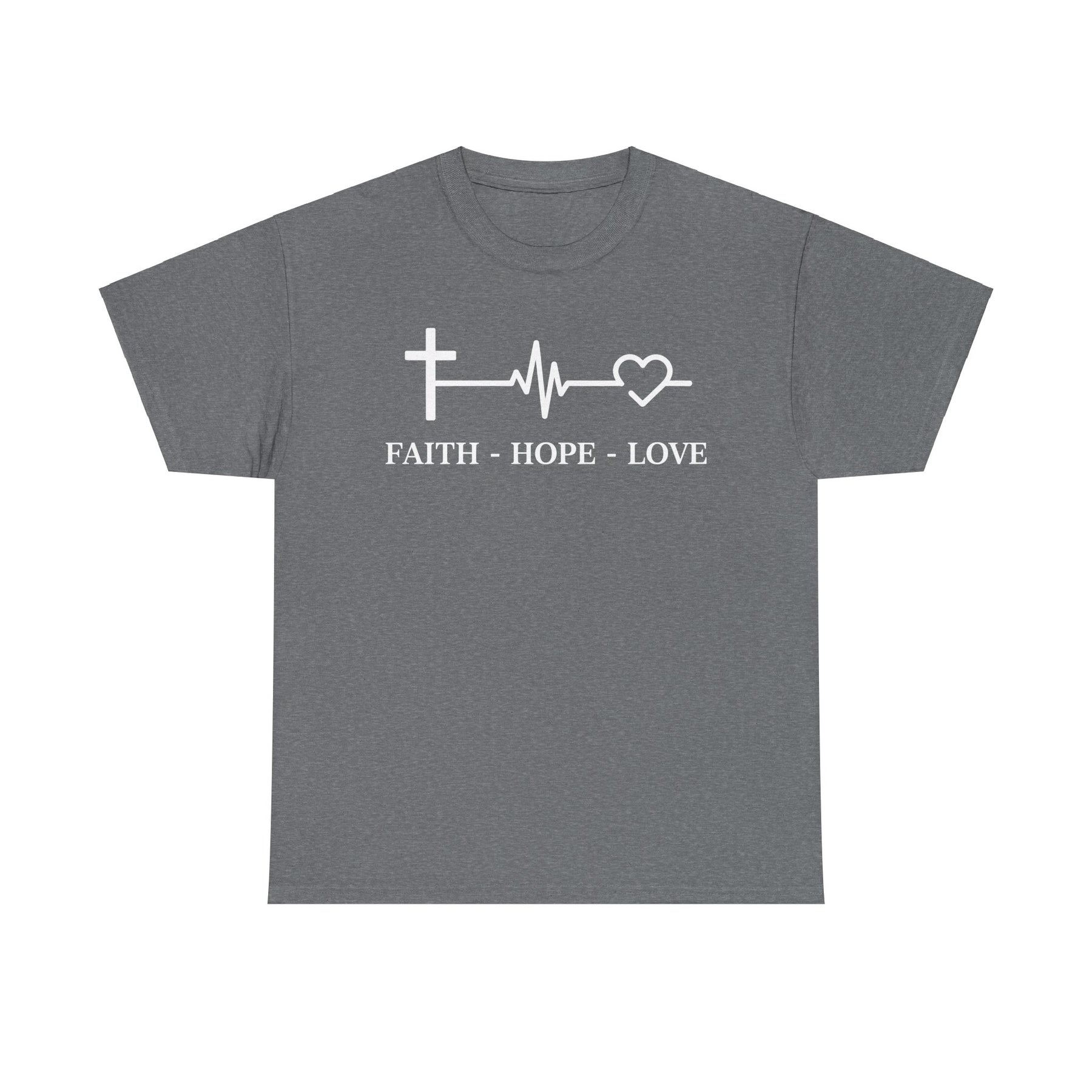 Faith Hope and Love Unisex Heavy Cotton Tee