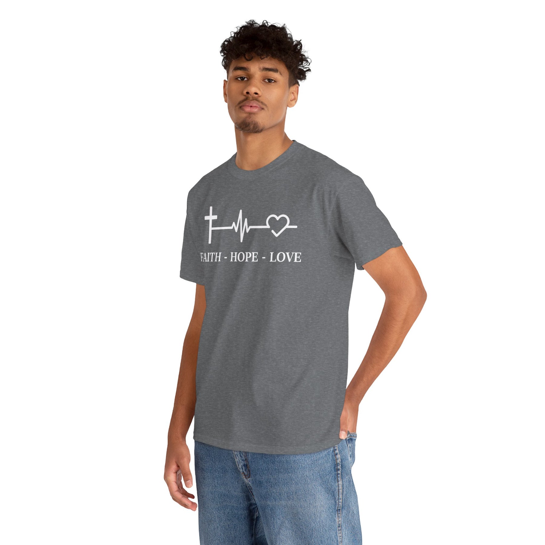 Faith Hope and Love Unisex Heavy Cotton Tee