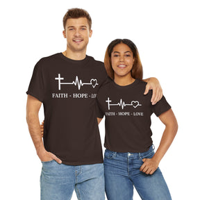 Faith Hope and Love Unisex Heavy Cotton Tee