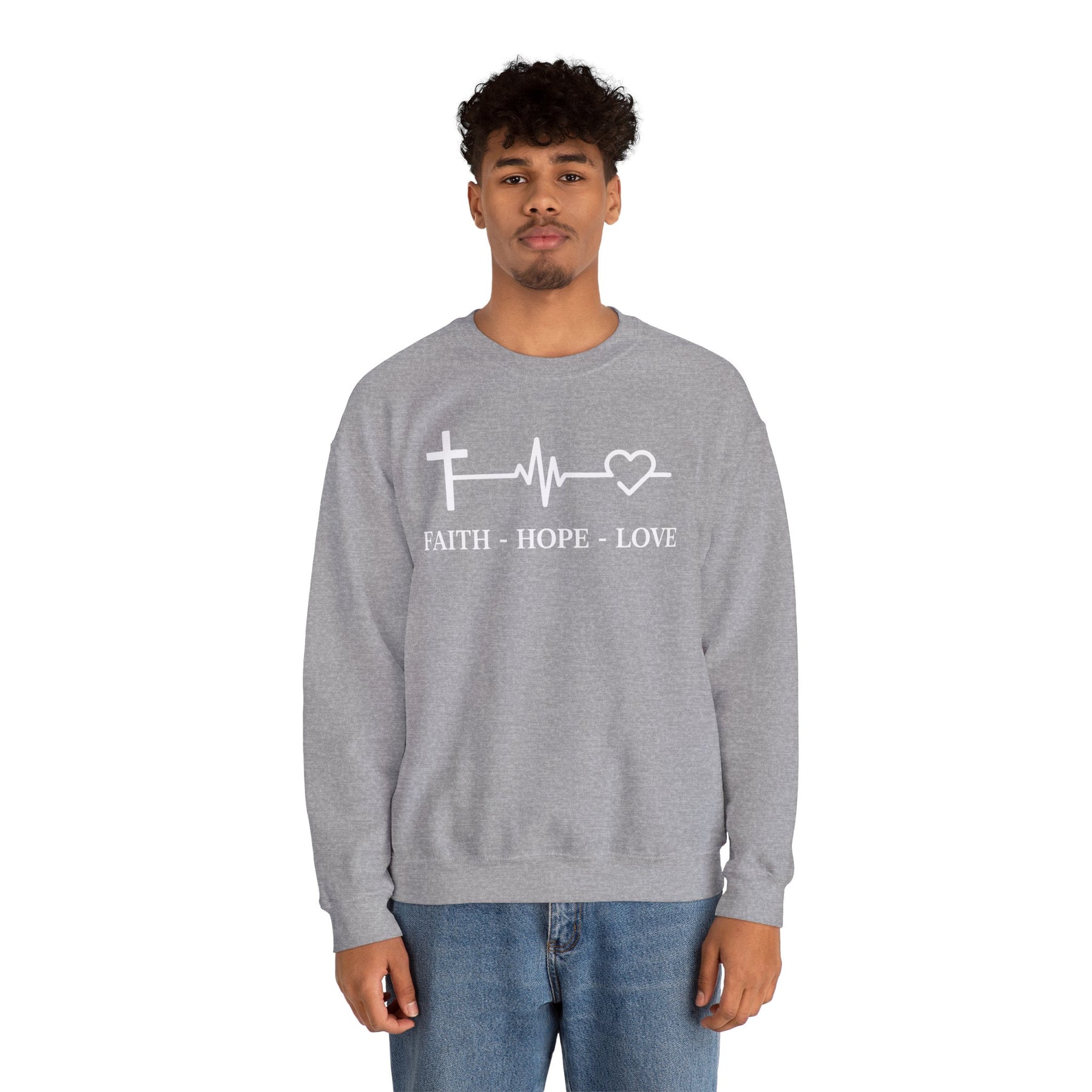 Faith Hope and Love Unisex Heavy Blend™ Crewneck Sweatshirt