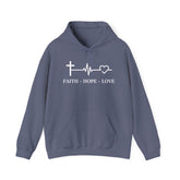 Faith Hope and Love Unisex Heavy Blend™ Hooded Sweatshirt